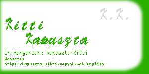 kitti kapuszta business card